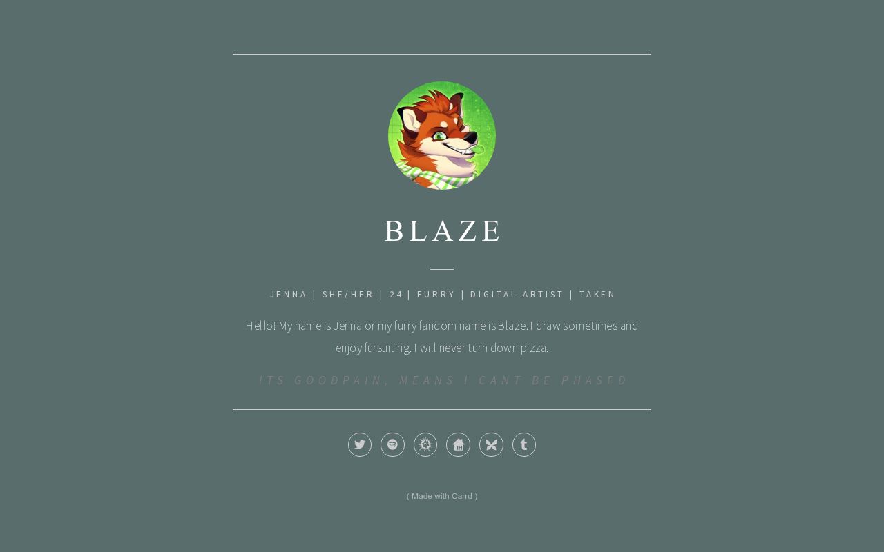 Carrd profile picture for @blaze